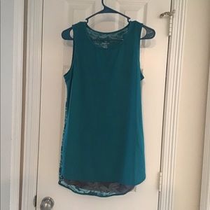 Tangerine blue sleeveless shirt